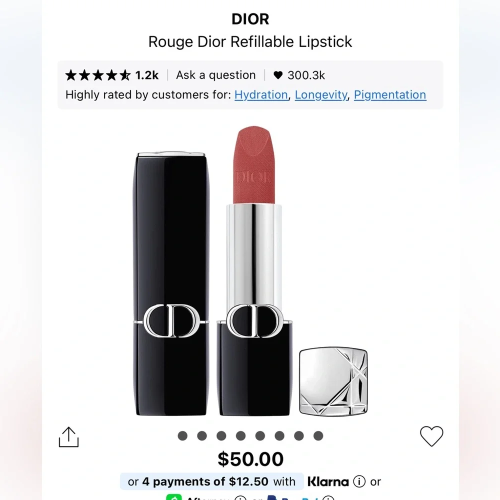 Dior Rouge Dior Long Wear Lipstick in Shade 624 Verone